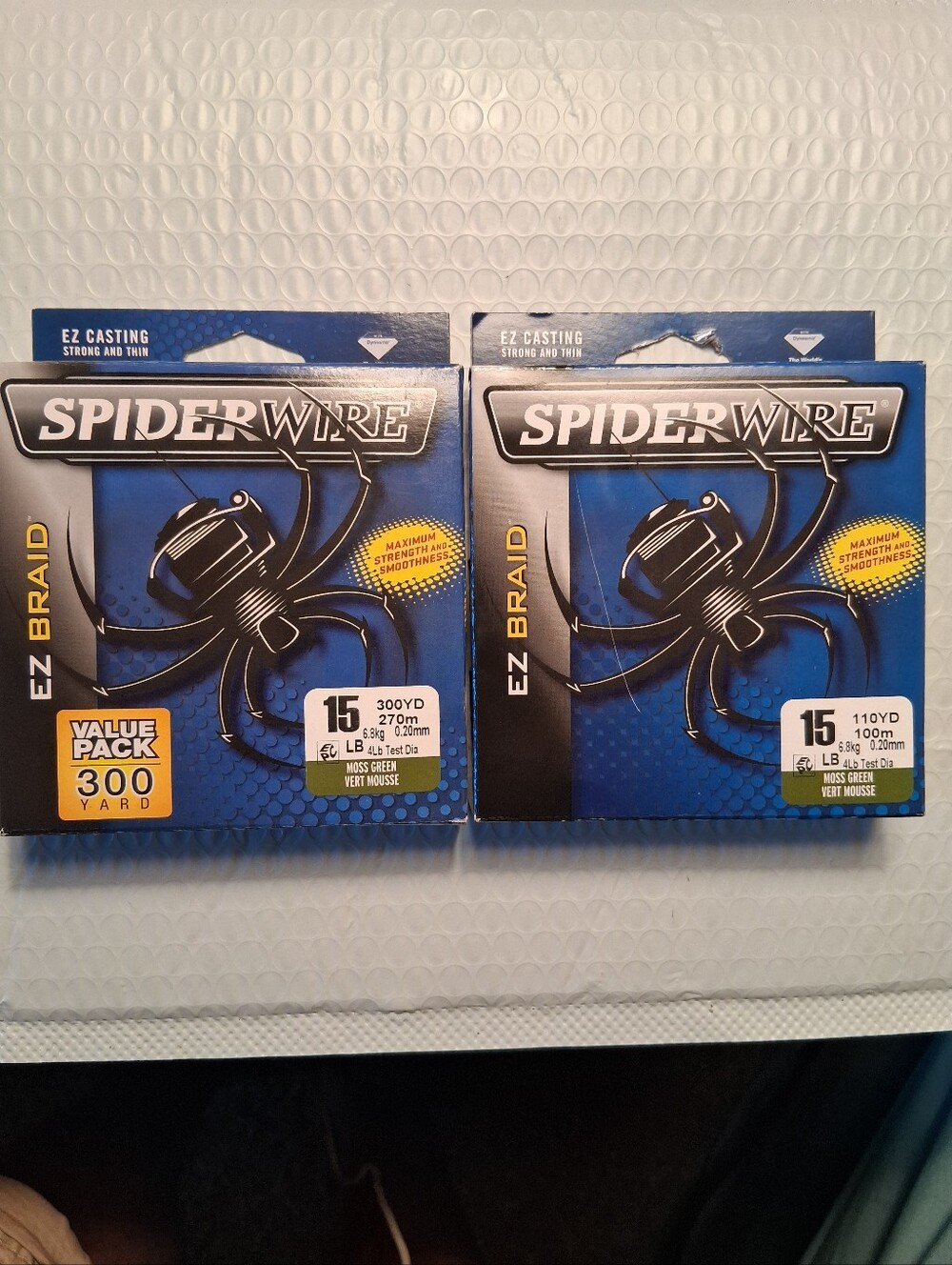 New 2 15lb Spiderwire EZ Braided Fishing Line